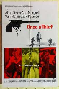 d801 ONCE A THIEF one-sheet movie poster '65 Ann-Margret, Alain Delon