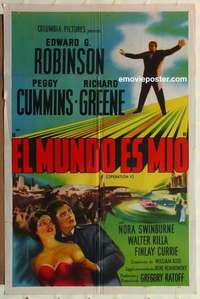 d781 OPERATION X Spanish/U.S. one-sheet movie poster '50 sexy Peggy Cummins!