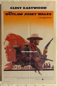 d770 OUTLAW JOSEY WALES int'l one-sheet movie poster '76 Clint Eastwood
