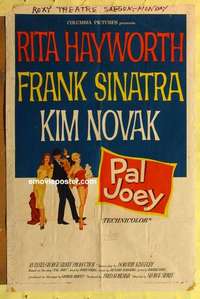 d759 PAL JOEY one-sheet movie poster '57 Rita Hayworth, Sinatra, Novak