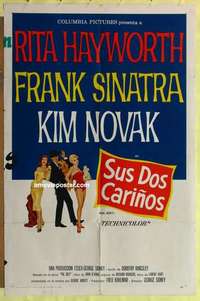 d760 PAL JOEY Spanish/U.S. one-sheet movie poster '57 Rita Hayworth, Sinatra, Novak