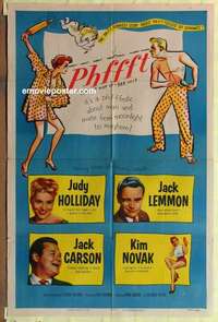 d717 PHFFFT one-sheet movie poster '54 Jack Lemmon, Kim Novak, Holliday