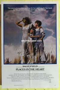 d703 PLACES IN THE HEART one-sheet movie poster '84 Sally Field, Harris