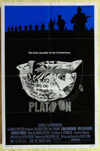 d699 PLATOON one-sheet movie poster '86 Oliver Stone, Charlie Sheen
