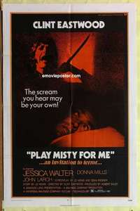 d696 PLAY MISTY FOR ME one-sheet movie poster '71 classic Clint Eastwood!
