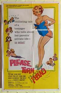 d694 PLEASE TURN OVER one-sheet movie poster '60 English comedy!