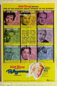 d687 POLLYANNA one-sheet movie poster '60 Hayley Mills, Jane Wyman
