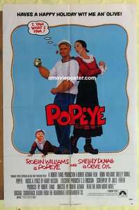d684 POPEYE one-sheet movie poster '80 Robert Altman, Robin Williams