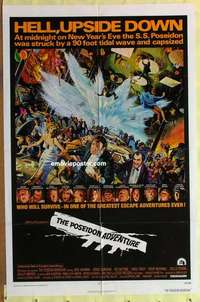 d679 POSEIDON ADVENTURE 1sh movie poster '72 Gene Hackman, Borgnine