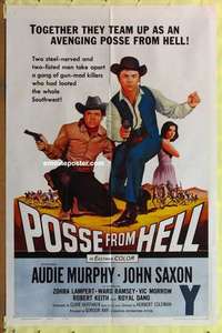 d678 POSSE FROM HELL one-sheet movie poster '61 Audie Murphy, John Saxon