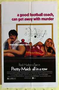 d669 PRETTY MAIDS ALL IN A ROW style B one-sheet movie poster '71 Rock Hudson
