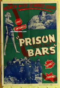 d663 PRISON WITHOUT BARS one-sheet movie poster '39 sexy bad girl image!