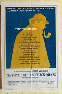 d661 PRIVATE LIFE OF SHERLOCK HOLMES style B one-sheet movie poster '71