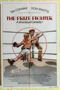 d659 PRIZE FIGHTER signed one-sheet movie poster '79 boxing Don Knotts!