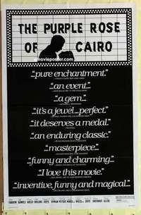 d642 PURPLE ROSE OF CAIRO one-sheet movie poster '85 Woody Allen, Farrow
