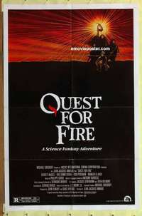 d637 QUEST FOR FIRE one-sheet movie poster '82 Rae Dawn Chong, cave men!