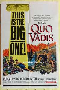 d634 QUO VADIS one-sheet movie poster R64 Robert Taylor, Kerr, Ustinov
