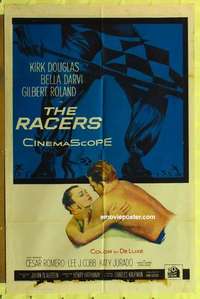 d632 RACERS one-sheet movie poster '55 Kirk Douglas, car racing!
