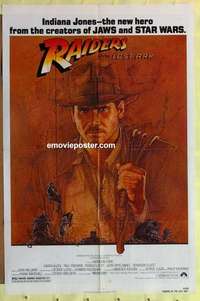 d621 RAIDERS OF THE LOST ARK one-sheet movie poster '81 Harrison Ford