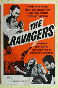 d614 RAVAGERS one-sheet movie poster '65 John Saxon, World War II