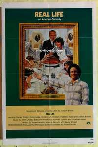 d609 REAL LIFE one-sheet movie poster '79 Albert Brooks, Charles Grodin