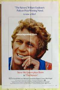 d596 REIVERS one-sheet movie poster '70 Steve McQueen is the head!