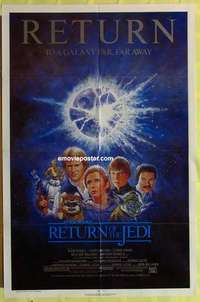 d579 RETURN OF THE JEDI one-sheet movie poster R85 George Lucas classic!