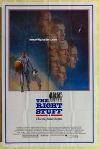 d558 RIGHT STUFF one-sheet movie poster '83 Tom Jung astronaut artwork!