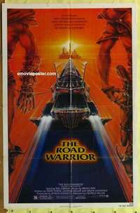e052 MAD MAX 2: THE ROAD WARRIOR one-sheet movie poster '82 Mel Gibson