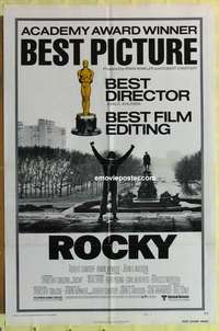 d543 ROCKY style B one-sheet movie poster '77 Sylvester Stallone, boxing!