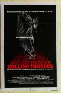 d538 ROLLING THUNDER one-sheet movie poster '77 Paul Schrader, Devane