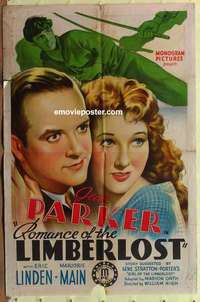 d536 ROMANCE OF THE LIMBERLOST one-sheet movie poster '38 Jean Parker