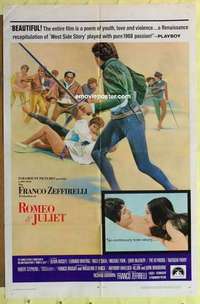 d534 ROMEO & JULIET style B one-sheet movie poster '69 Franco Zeffirelli