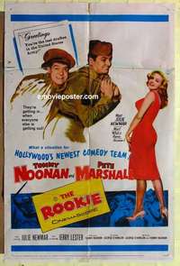 d532 ROOKIE one-sheet movie poster '59 Noonan, super sexy Julie Newmar!