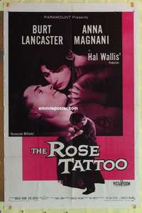 d529 ROSE TATTOO one-sheet movie poster '55 Burt Lancaster, Anna Magnani