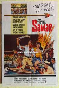 d514 SAMAR one-sheet movie poster '62 George Montgomery, gateway to Hell!