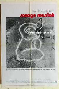 d508 SAVAGE MESSIAH one-sheet movie poster '72 Ken Russell, Gaudier