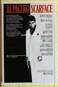 d504 SCARFACE one-sheet movie poster '83 Al Pacino, Brian De Palma