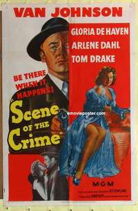d503 SCENE OF THE CRIME one-sheet movie poster '49 Van Johnson, De Haven