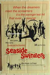 d498 SEASIDE SWINGERS one-sheet movie poster '65 Freddie & The Dreamers!