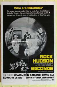 d496 SECONDS one-sheet movie poster '66 Rock Hudson, John Frankenheimer