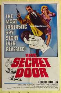 d493 SECRET DOOR one-sheet movie poster '64 Robert Hutton, WWII spies!