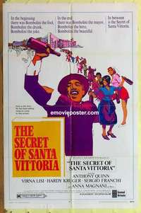 d491 SECRET OF SANTA VITTORIA one-sheet movie poster '69 Bob Peak artwork!