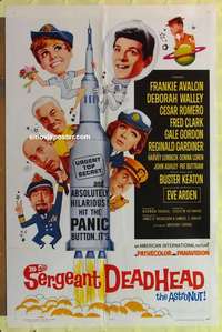 d486 SERGEANT DEADHEAD one-sheet movie poster '65 Frankie Avalon, Keaton
