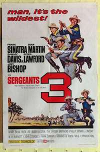 d484 SERGEANTS 3 one-sheet movie poster '62 Frank Sinatra, Dean Martin