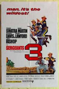 d485 SERGEANTS 3 one-sheet movie poster R68 Frank Sinatra, Dean Martin