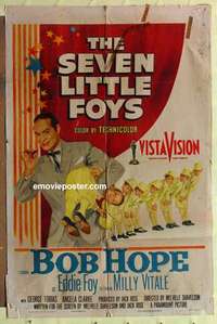 d479 SEVEN LITTLE FOYS one-sheet movie poster '55 Bob Hope with 7 kids!