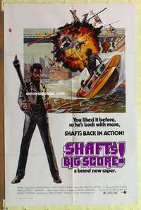 d468 SHAFT'S BIG SCORE one-sheet movie poster '72 Richard Roundtree, Parks