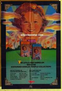 d457 SHIRLEY TEMPLE COLLECTION video one-sheet movie poster '89 great art!