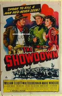 d453 SHOWDOWN one-sheet movie poster '50 Wild Bill Elliott, Brennan